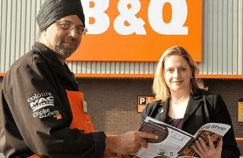 Mary Macleod MP Visits B&Q in Chiswick