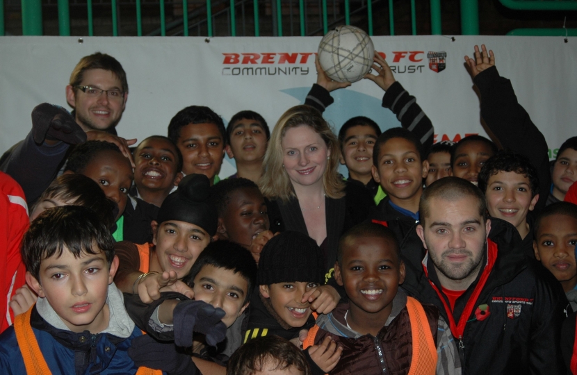 Mary Macleod MP at Brentford Community Sports Trust