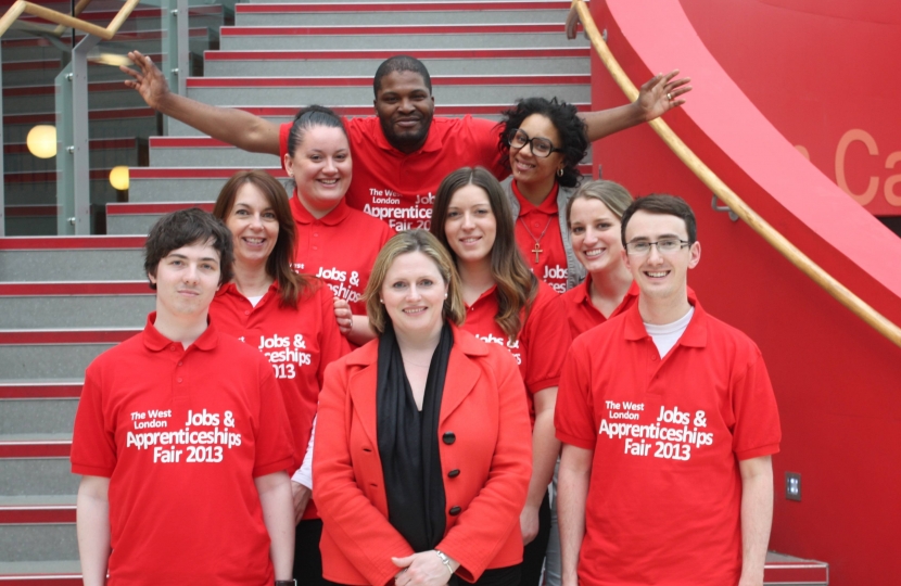 Mary and her team at the West London Jobs and Apprenticeships Fair 2013