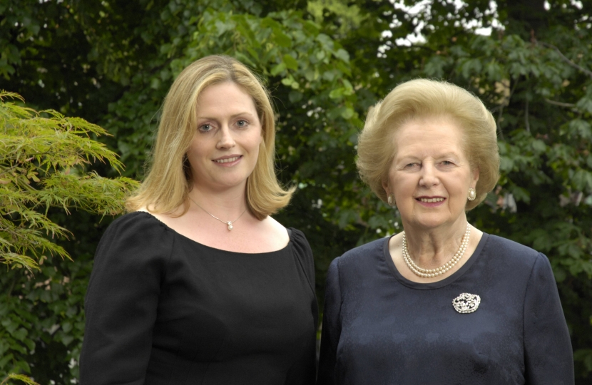 Mary Macleod with the late Baroness Thatcher