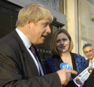 Mary Macleod MP and Boris Johnson