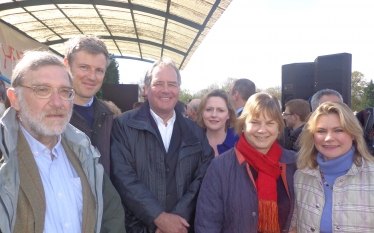 Mary Macleod Mp and other MPs at Heathrow Mega Rally