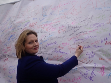 Mary at the Heathrow mega-rally