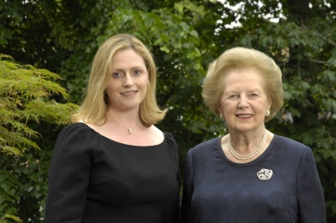 Mary Macleod with the late Baroness Thatcher